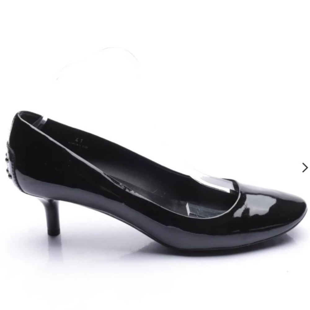 BNWT TODS iridescent blue black heel with heel spikes